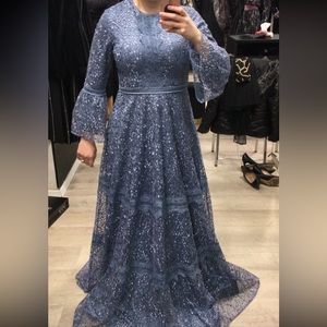 NEW, One Of A Kind CM Blue Gown. Only worn once.